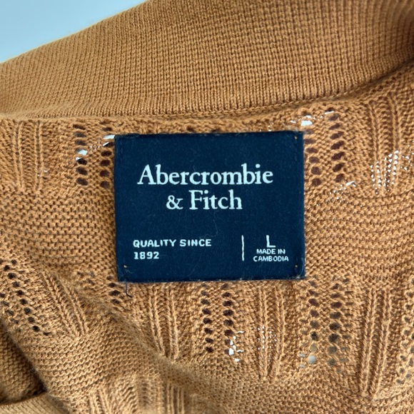 Tan Abercrombie & Fitch knit polo - Picture 2 of 3